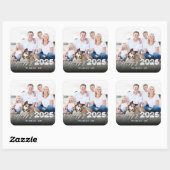 2025年 輝かしい新しい年を 太陽と絵筆で彩る ホリデーシーズンのご挨 スクエアシール (シート)