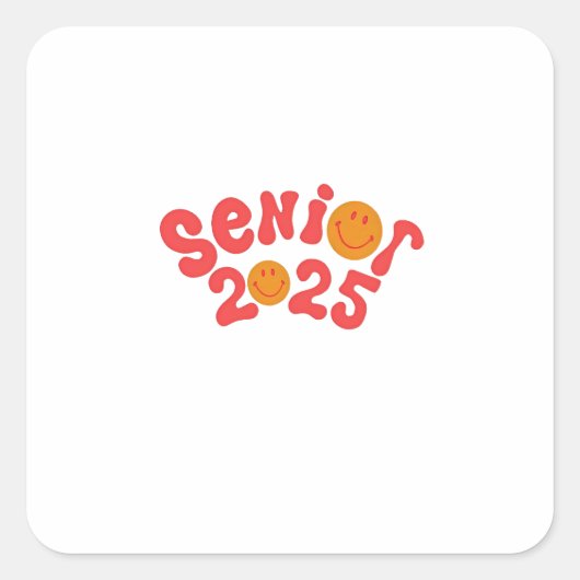 2025年 高校卒業 夏休み 卒業生 スクエアシール (正面)
