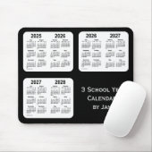 2025年~2028年ジャンスによるブラックネオン学年予定表 マウスパッド (マウス)