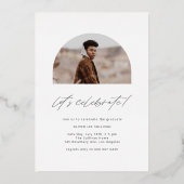 2025年Arch写真卒業金ゴールド 箔招待状 (裏面)