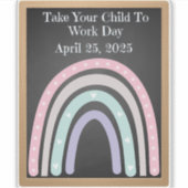 2025年Boho Chalkboarで子どもを働かせる シール (正面)