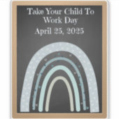 2025年Boho Chalkboarで子どもを働かせる シール (正面)