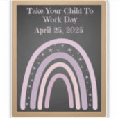 2025年Boho Chalkboarで子どもを働かせる シール (正面)