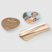 2025年Brown Photo Graduation Thank ハンドファン (組立なし)