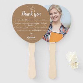 2025年Brown Photo Graduation Thank ハンドファン