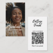 2025年qrコードの白黒の卒業クラス エンクロージャーカード (正面/裏面)