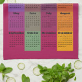 2025幾何モダンカレンダー キッチンタオル (折り畳み)