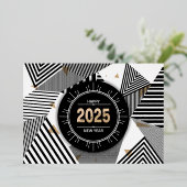 2025幾何モダンパターン 箔シーズンカード (立ち正面)