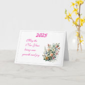 2025折り畳みグリーティングカードの開花願い カード (黄色い花)