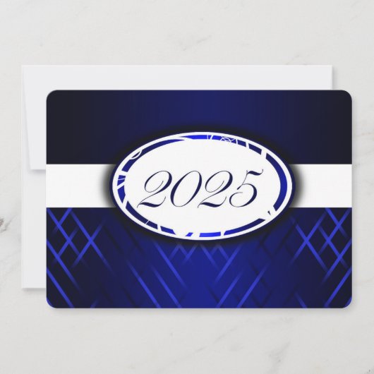 2025招待状の青と白 招待状 (正面)