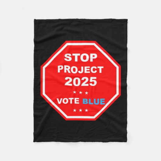 2025救年投票ストップ民主化計画 フリースブランケット (正面)