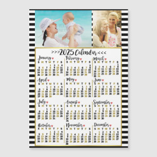 2025暦年のストライプ   カスタムPhotosマグネット