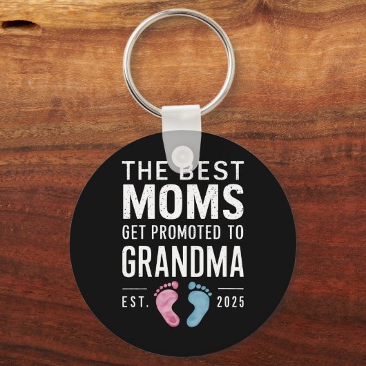 2025最高の年にモムが祖母に昇進 キーホルダー (正面)