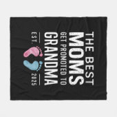 2025最高の年にモムが祖母に昇進 フリースブランケット (正面(横))