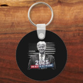 2025最高の年の愛国的な新しい来Yを切り捨てるのはまだない キーホルダー (正面)