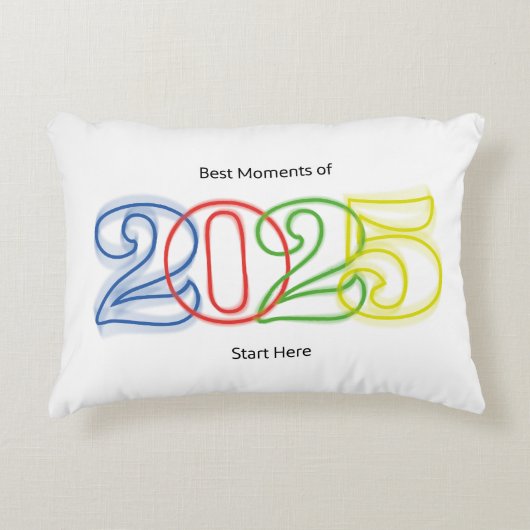 2025最高の年の瞬間はこちら アクセントクッション (正面)