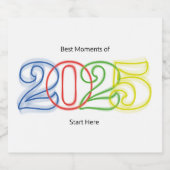 2025最高の年の瞬間はこちら スパークリングワインラベル (シングルラベル)