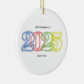2025最高の年の瞬間はこちら セラミックオーナメント (右)