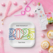 2025最高の年の瞬間はこちら ペーパープレート (パーティー)