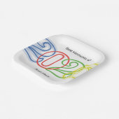 2025最高の年の瞬間はこちら ペーパープレート (傾斜あり)