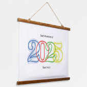 2025最高の年の瞬間はこちら 吊り下げ型タペストリー (傾斜あり)