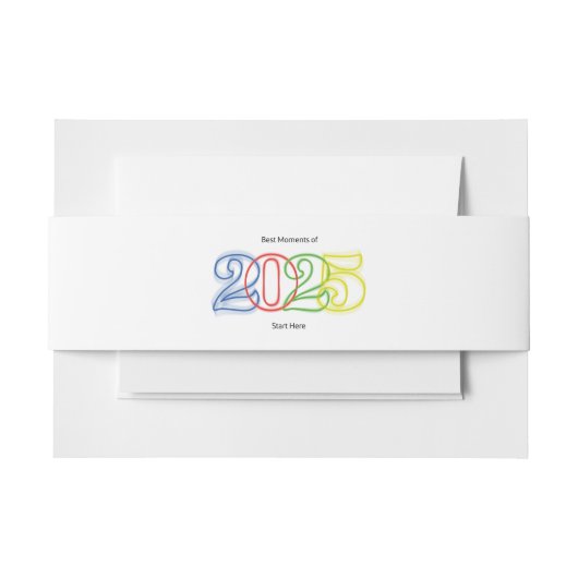 2025最高の年の瞬間はこちら 招待状ベリーバンド (正面例)