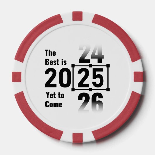 2025最高の年ま来で ポーカーチップ (正面)