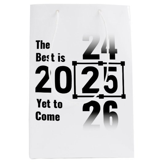 2025最高の年ま来で ミディアムペーパーバッグ (正面)