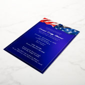 2025民主的団結ディナー資金調達シルバー 箔招待状 (回転した状態)