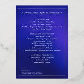 2025民主的団結ディナー資金調達シルバー 箔招待状 (裏面)