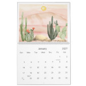 2025水の色の砂漠壁カレンダー カレンダー (1月 2027)