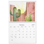 2025水の色の砂漠壁カレンダー カレンダー (2月 2027)