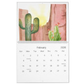 2025水の色の砂漠壁カレンダー カレンダー (2月 2026)