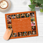 2025燃えたオレンジ色の複数の写真コラージカレンダー マウスパッド<br><div class="desc">🌟2025 Burnt Orange Multiple Photo Collage Calendarマウスのパッドは、、ミニマルな年に一目で見えるカレンダーと18枚の写真を備えお気に入りのている。すべての色はカスタマイズ可能。祖父母素晴らし、父母、叔母、叔父、父母などへの贈り物！cedarandstring@gmail.comで連絡お問い合わせもしデザインまたはマッチング製品のサポートが必要です。</div>