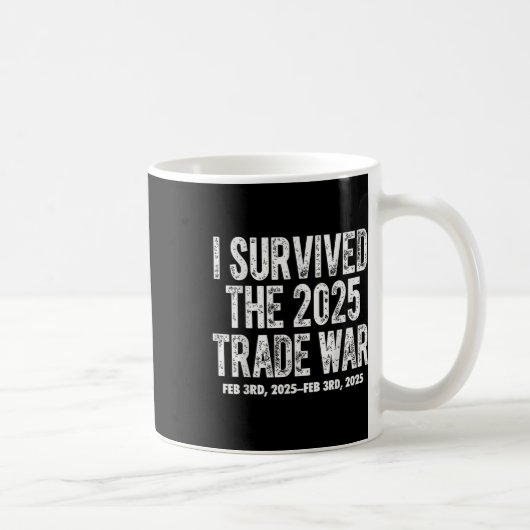 2025生き延び年2月の貿易戦争ドナルド コーヒーマグカップ (右)