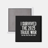 2025生き延び年2月の貿易戦争ドナルド マグネット (正面/裏面)