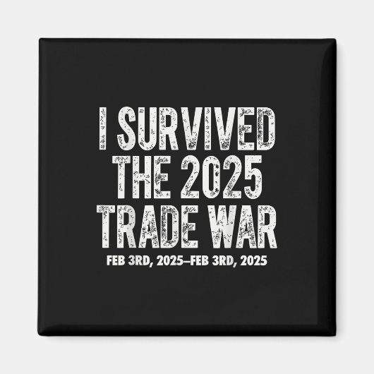 2025生き延び年2月の貿易戦争ドナルド マグネット (正面)
