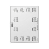 2025白カレンダーby Janz ノートパッド (回転)