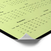 2025白尾鹿の子鹿の壁カレンダーのポスター ポスター (角)