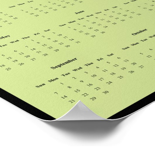 2025白尾鹿の子鹿の壁カレンダーのポスター ポスター (角)