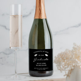 2025白黒スクリプトキャップの卒業 スパークリングワインラベル