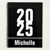 2025白黒名文字テンプレート プランナー手帳 (正面)