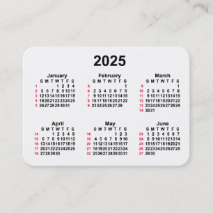 2025白52週ISOカレンダー(Janz) 名刺