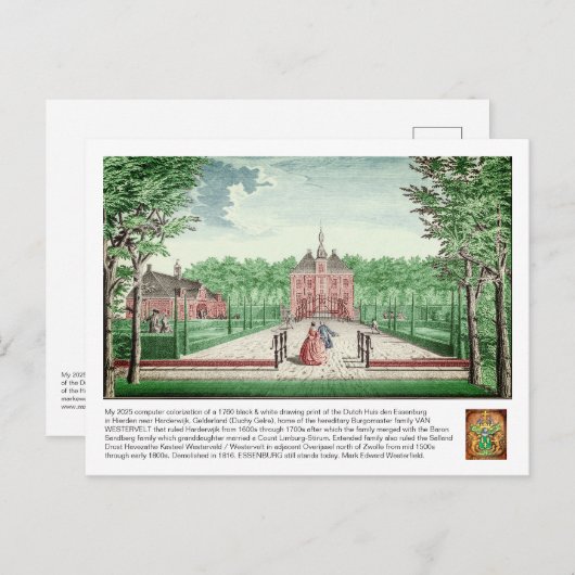 2025着色化1760プリントカステエルデエッセンブルク ポストカード (正面/裏面)