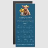 2025磁気高地カウビジネスカレンダー/青 (正面/裏面)