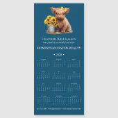 2025磁気高地カウビジネスカレンダー/青 (正面)