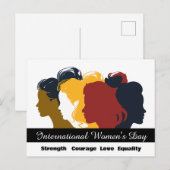 2025祝年3月8日の女性の日 ポストカード (正面/裏面)