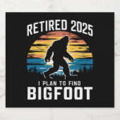 2025私退職したはbigfoot退職を見つけるつもりだ ビールラベル (シングルラベル)