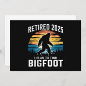 2025私退職したはbigfoot退職を見つけるつもりだ 招待状 (正面/裏面)