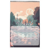 2025穏やかなシーン カレンダー (3月 2026)